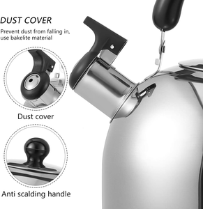Stovetop 2L Eco-Friendly Mirror Polish Stainless Steel <b>Tea</b> Kettle with Loud Whistling for Boiling Water - Product Image 3