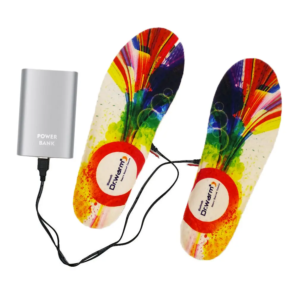 Dr. Warm Electric Insole Smartphone Wireless Control Rechargeable Battery Heated Insoles