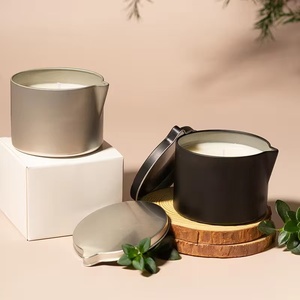 Bougies d'huile de <span class=keywords><strong>massage</strong></span> parfumées biologiques écologiques Cire de soja personnalisée pour les massages de Noël et de Pâques Vente en gros - Product Image 5