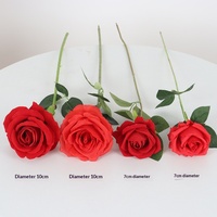 Simulierte Flanell-Rose mit Perlensamt-Technologie, Luxuriöse Wanddekoration für Zuhause, Hotel, Hochzeit, Valentinstag, Muttertag, Seidenoptik