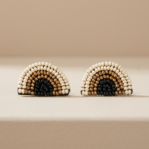Handwoven Bohemian Heart Shape Gold Plated Stud <b>Earrings</b> Miyuki Multicolor Glass Beads Fashion Jewelry Women's Valentine Gift - Product Image 2