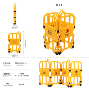 Baoye di alta qualità portatile HDPE barriera di traffico di plastica costruzione recinzione pieghevole ascensore di manutenzione barricata - Product Image 5
