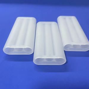 Custom SiO2 Laser Three Hole Penta Twin Candle Flow Quartz Glass Tube Triple Bore Quartz Cavity