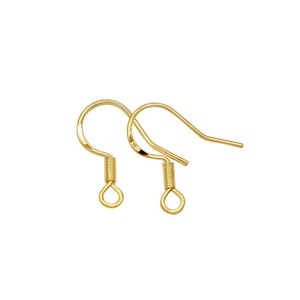OEM Ear Hooks 18K Gold Plated 22mm 19mm Drop Shape Jewelry Findings For Earrings Making Components - Product Image 3