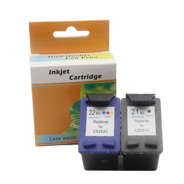Ocbestjet 21XL 22XL Ink Cartridge for HP Deskjet D1560 F2280 3920 3940 D1360 D1460 D2360 F370 F380 4355 5610 J3508 PSC141