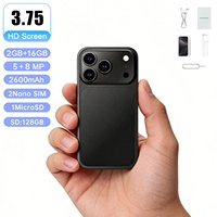 Mini Smartphone Compacto 3G I17 de 3.75 Pulgadas, Doble SIM, Doble Modo de Espera (DSDS), Desbloqueado, Android 12.0, 2GB+16GB - Directo del Fabricante