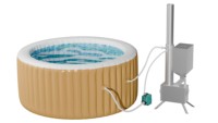 Chauffage de piscine à granulés de bois pour l'extérieur avec échangeur de chaleur à serpentin en titane