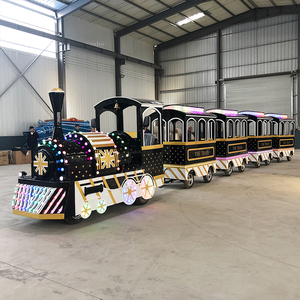 Train touristique amusant pour enfants et adultes Train sans rail à moteur diesel Train électrique sans rail à vendre - Product Image 3