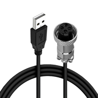 Câble de données d'alimentation étanche USB 2.0 a mâle vers Gx12 4pin femelle Aviation Extension