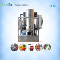 Machine à glaçons en tubes pour usage commercial et industriel, machine à glaçons en tubes à eau glacée, capacité 2T, machine à glaçons pour fruits de mer