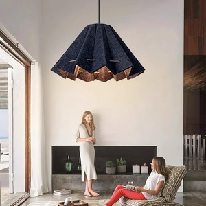 Moderne Pendentif Chambre Personnalité Art Nordique Restaurant Amp Linéaire Pendentif Lampe Led Décor Lustres Abat-Jour Feutre Lampe - Product Image 3
