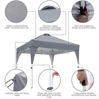 Gazebo de pierna recta 3x3 para exteriores, tienda Olding, toldo pop-up