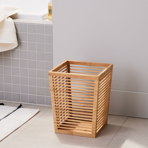 Ensemble d'accessoires de salle de bain en bambou naturel |   Collection d'organisateurs de spa incluant un panier de douche à 3 niveaux et un plateau de baignoire, vente en gros 2026 - Product Image 5