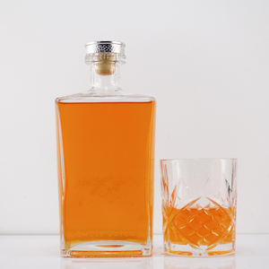 Buena calidad Precio <span class=keywords><strong>barato</strong></span> Rectángulo cuadrado Super Flint Vacío claro <span class=keywords><strong>Vodka</strong></span> Whisky Tequila Botellas de vidrio 500ml 750ml - Product Image 5