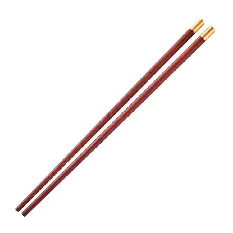 Fancy 2 Pairs Japanse Koreaanse Stijl Chinese Herbruikbare Rood Hout Chopstick Gift Set Oem Gepersonaliseerde Logo Ebbenhout Houten Eetstokjes