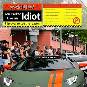 Tarjetas de Visita Personalizadas Impermeables con la Frase 'Te Estacionaste Como un Idiota', Tarjetas de Violación de Estacionamiento - Regalo Divertido para Idiotas al Volante - Product Image 3