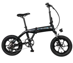 دراجة كهربائية بطارية 16 بوصة طوي الدهون 250w 20 بوصة كامل تعليق الدهون ebike