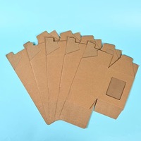 Maßgefertigte Naturfarbene Kraftpapier-Boxen mit Sichtfenster, Entworfen für die Verpackung von Spielzeug, Duftprodukten und Kleinen Geschenken