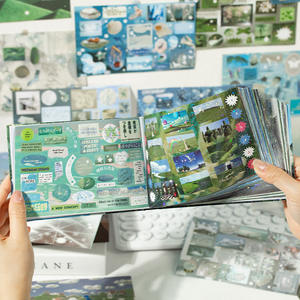 JHM 72 unids/pack libro de pegatinas Shallow Dreamland Series Old Morning Style Elements Handbook Valley Beauty DIY Goo Card Collage - Product Image 3