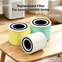 Filtre de remplacement pour purificateur d'air Levoit Core 300/300S/P350, 3 en 1, HEPA et charbon actif, absorbeur de toxines et d'allergènes pour animaux domestiques
