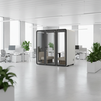 Cabine téléphonique de réunion mobile insonorisée moderne UNIBOOTH, module de bureau rapide à installer, aluminium de précision, bâtiment de bureau
