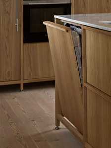 Modern European-style Wooden Furniture <b>Kitchen</b> Cabinets Paired with a Retractable Dining <b>Table</b> - Product Image 2