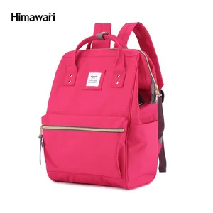 Himawari 2023 9001 14inch Laptop Bag Fuchsia Color Polyester Waterproof Backpack Bag For Girls With Usb Charging