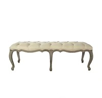 Fauteuil ottoman moderne de luxe et long banc style antique pour chambre à coucher appartement hôtel ou ferme