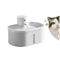 Fontaine à eau pour chat sans fil 5000mAh avec 3 modes intelligents et système de filtration vertical à 4 étages