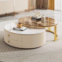 Kunden spezifische moderne Luxus Schlafzimmer Beistell tisch weiß Marmorplatte Gold Metall Nordic Nesting Couch tisch Stein Multifunktion