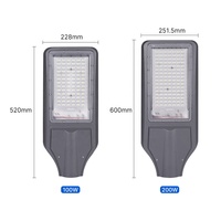 Nouveaux lampadaires solaires extérieurs étanches IP65, 100W 200W, haute puissance, avec cellule photoélectrique et télécommande, lampadaires solaires LED pour routes