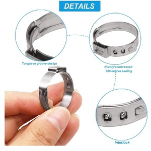 Stainless Steel <b>Hose</b> <b>Clamps</b> 170Pcs 6-25.6mm Constant Tension For Repair Replace - Product Image 1