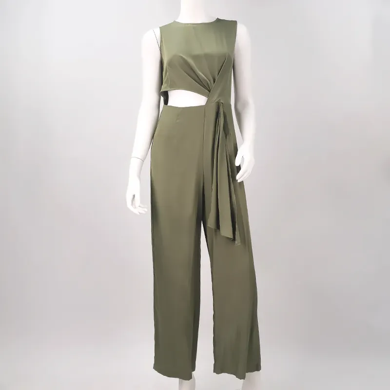 Yindian Jumpsuits Vrouwen 2019 Hoge Kwaliteit Fabriek Groothandel Legergroen Casual Mouwloze Zomer Jumpsuits