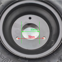Roues tout-terrain 14x5.00-6 14x4.10-6 avec 3 trous, jante noire de 6 pouces pour ATV, QUAD, Buggy, tondeuse, karting