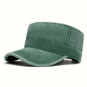 Gorra de camionero vintage de algodón lavado y desgastado para hombre, estilo papá, con visera plana, para primavera y otoño, protección solar. - Product Image 4
