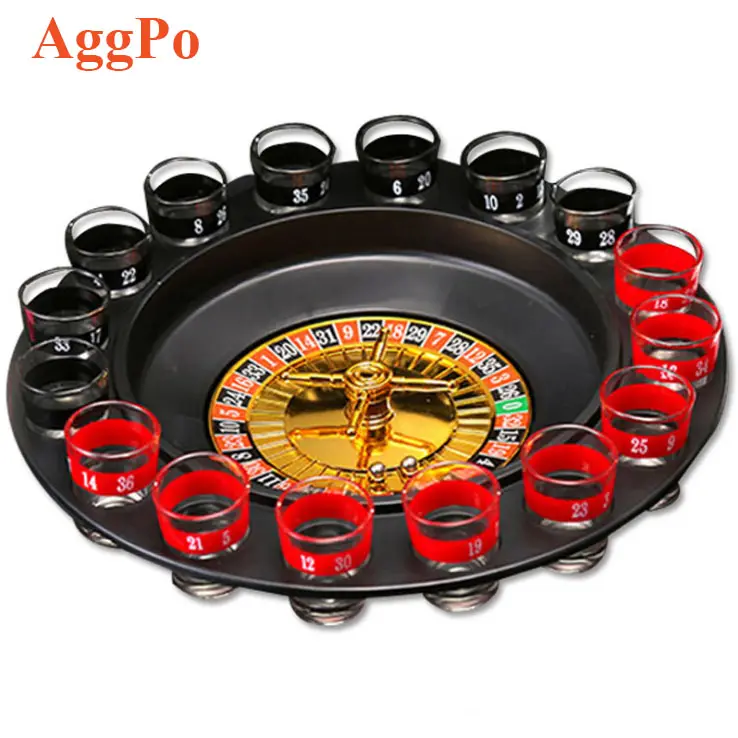 Drinken Borrelglas Roulette Game-Casino Stijl-16 Borrelglaasjes Inbegrepen, Drinking Game Set