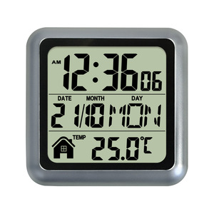 <span class=keywords><strong>Horloge</strong></span> et <span class=keywords><strong>calendrier</strong></span> autocollants muraux transfrontaliers en ABS, sans perforation, étanches et anti-poussière, avec ventouse auto-amorçante pour salle de bain et cuisine - Product Image 4