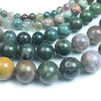 Perles rondes en agate indienne naturelle de 4 mm, 6 mm, 8 mm, 10 mm pour la fabrication de bijoux DIY