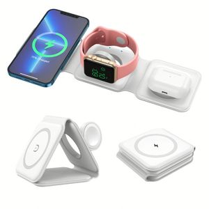 Universal Wireless Charger <b>Stand</b> 15W Magnetic 3 in 1 Charger Smart Phone Watch Earphone Holder - Product Image 1
