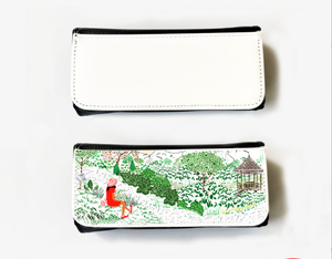 Sublimación PU cuero soporte de vidrio caja de <span class=keywords><strong>gafas</strong></span> en blanco para impresión DIY <span class=keywords><strong>gafas</strong></span> de sublimación caja de cubierta protectora - Product Image 2