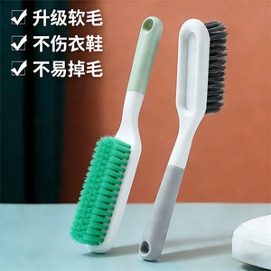 Brosse à chaussures à poils en nylon, outil de nettoyage doux pour éliminer les taches, poignée en plastique multifonctionnelle, 3 pièces - Product Image 5