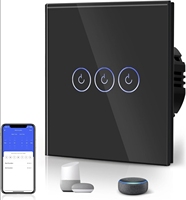 Sécurité bébé WiFi Smart Switch EU Light Wall Touch Switch 220V Need Neutral Wire Tuya Smart Life Work 4G ou WIFI Network