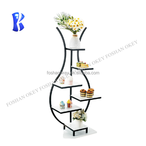 <span class=keywords><strong>Buffet</strong></span> plegable grande de estilo francés OKEY con cuenco de vidrio, soporte para comida, plato de exhibición de comida para <span class=keywords><strong>Buffet</strong></span> - Product Image 6