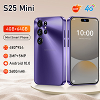 Mini Teléfono Móvil S25 Compacto de 4.0" 480*954, 4+64GB, Cámara HD, Versión Global, Red 4G, GPS, Mini Smartphone Android con Doble SIM