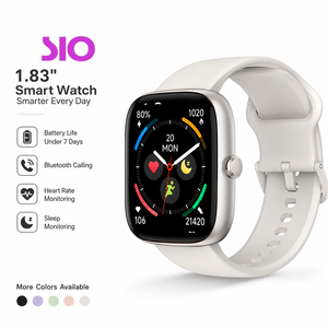 Smartwatch in Alluminio con Schermo TFT da 1,83'', Cinturino in Silicone, Ricarica Magnetica, Monitoraggio Chiamate e Sonno, Multilingue, Orologio Fitness Intelligente - Product Image 5