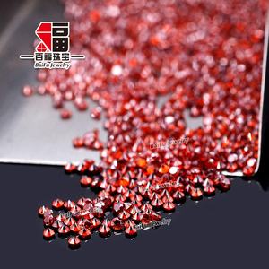 Baifu perhiasan batu permata Garnet CZ bulat gelap Garnet kubik zirkonia - Product Image 1