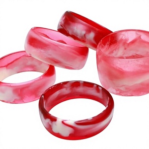 Handmade Fancy Acrylic Resin <b>Bangle</b> <b>Bracelets</b> Design Geometric Pattern Brown Multicolor Striped Unisex Fashionable <b>Bangles</b> - Product Image 3