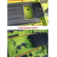 Kayak Lipat 3 Bagian yang Dapat Dilepas, 10FT Modular Fishing Fins Propeller Pedal Drive Sit on Top, Kajak Bermotor Listrik dengan Motor CE