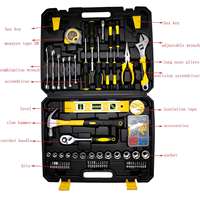 Ensemble d'outils manuels pour la maison, 108 pièces, clé à douille double usage, kit d'outils en acier au carbone