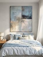 Peinture à l'huile sur toile impressionniste texturée Wabi Sabi minimaliste moderne pour la décoration du salon et de l'hôtel